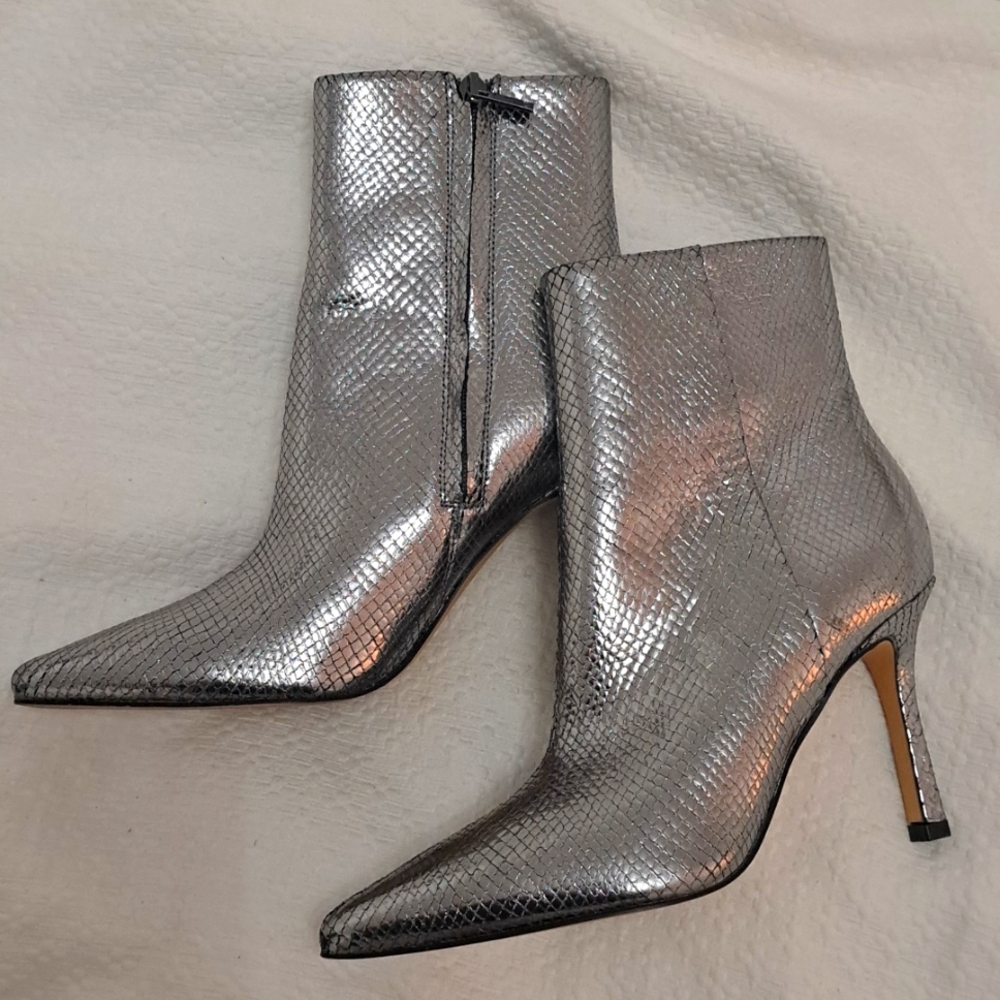 Marc Fisher Silver Boots size 8.5
